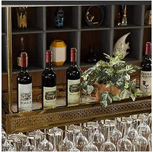 MFLASMF Stainless Steel Wine Glass Rack, Wine Cabinet, Simple Luxury Luxury Gold-Plated Can Be Customized Hanging Wine Rack Ceiling Wine Rack, Suitable for Bars And Restaurants,Single