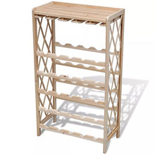25 Bottiglie di Vino in Legno per case, Portabottiglie in Legno per 25 Bottiglie Cantinetta Porta Vino Scaffale Soggiorno in legno Naturale 50 x 24,7 x 87.5 cm