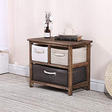 JWIL Consiglio dei ministri Scaffali di stoccaggio di Legno del Petto di stoccaggio di canestro del canestro con i canestri Brown del cassetto Adatto a Qualsiasi Tipo di Design d'interni