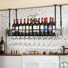 COLiJOL Portabottiglie per Vino da Appendere a Parete in Metallo Portabottiglie per Vino, Portabottiglie per Vino a Soffitto Altezza Regolabile, Portaoggetti per Mensola a Muro, Portabottiglie per Ca