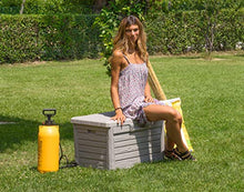 Cassapanca da giardino con capacità di 120 litri, richiudibile, in plastica, misura S, 73 x 50,5 x 46,5 cm