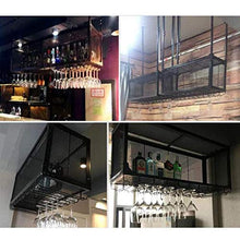 FCXBQ Portabottiglie in Vetro Regolabile in Altezza Portabottiglie da soffitto in Ferro Capovolto da Appendere tè Tazze da caffè Tazze Bicchieri da Vino Stoccaggio Porta Asciugatura Rack per cucin