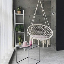 KX-YF Sedia Amaca 47.2 Pollici Portatile Appeso Corda di Cotone macramè Altalena Amaca Sedie Decorazione della Stanza Arte 120 kg Adatto per Il Tempo Libero al Coperto O All'aperto