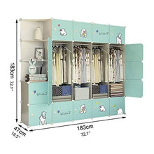 ZHICHUAN Guardaroba Assemblato Guardaroba Moderno Armadio Camera da Letto per Bambini Memoria Modulare Molti Set Di Dati Abiti Giocattolo Alloggiamento Vetrine Gioielli 72x18x72in Guardaro