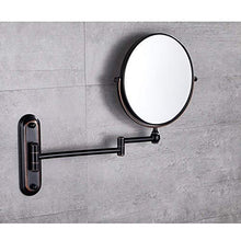 Specchio Specchio per Trucco Pieghevole da Bagno, 1x / 3X Specchio ingranditore Rotante da Parete Specchio da Barba telescopico a Sospensione Specchio cosmetico bifacciale Senza Gioco