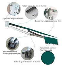 N \ A Tenda da Sole Retrattile per Veranda, Tenda da Esterno per Finestra Completamente assemblata, Tenda da Balcone sul Ponte Anti-UV Antipioggia Antivento, con manovella Manuale