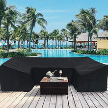 ZJBJ Cover per mobili da Esterno Protector di Divano in Sezione Nero Impermeabile per Il Divano da Patio Set a Forma di Uova 126x61 Pollici