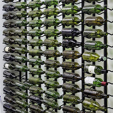 Rebecca Mobili Cantinetta Sospesa, Scaffale Verticale Vino, per 18 Bottiglie, Design Moderno, Ferro Nero, Cucina Salotto - Misure: 90 x 2,54 x 22,9 cm (HxLxP) - Art. RE6456
