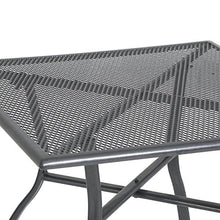 Greemotion 416395 Tavolo Tavolino Toulouse Quadrato da Giardino in Metallo, 70 x 70 cm, Acciaio, Grigio, 70x70x74 cm