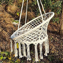 VSander Sicuro Beige Hanging Hammock Chair Corda Swing Outdoor Indoor Bar Giardino di Seduta Pigra Una Sedia Pieghevole da Giardino No Sticks