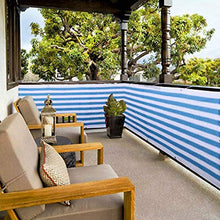 Balcone Protezione Rete per Recinzione Schermata Privacy Parabrezza 150GSM Ombreggiatura 80% per Terrazze All'aperto Parabrezza Solare Veranda della Piscina (Color : Blue White, Size : 1.2x5m)
