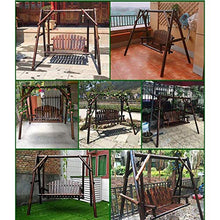 Amaca Deluxe con Struttura ad Arco in Legno per 3 Persone Altalena da Giardino Mobili da Esterno Altalena da Patio Poltrona da Esterno per Patio, Giardino, Bordo Piscina, Balcone