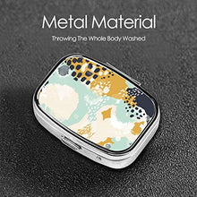 Tinsley, scatola quadrata per pillole e medicine, moderna pittura astratta in colori BoldFresh, organizer per pillole da viaggio, dispenser per vitamine e integratori