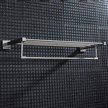 AINIYF Bagno Bagno Doccia Mensola Bagagli portasciugamani sospesa 2 Tiers Acciaio Inossidabile 304 Hanging Installazione Rod Torre Ferroviario Punch (Dimensioni: 600x220x120mm)