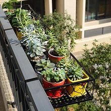 Stand per Fiori in Metallo Nero, pianta per Interni ed Esterni, Stand per pianta Rettangolare in Ferro Art (Dimensioni : 60cm)