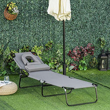 tayer Lettino a Sdraio per Prendere Il Sole con Cuscino e Foro di Lettura, Lettino Prendisole Sdraio Pieghevole con tettuccio e Schienale Regolabile, per la Schienale da Giardino all'aperto (Blu)