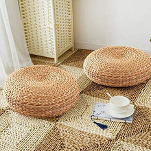 NV, cuscino da pavimento Tatami, cuscino rotondo in paglia di paglia, cuscino decorativo in rattan giapponese, tappetino per casa, patio, balcone, può contenere circa 200 kg., 50cm
