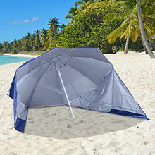 Outsunny Ombrellone Tenda Parasole 2 in 1 da Giardino Spiaggia Protezione UV 50 in Poliestere Ferro con Borsa di Trasporto 210x 222cm