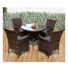 HLZY Tavolo in Vimini in Rattan mobili in Patio e Set s Mobili da Giardino in Rattan Patio mobili da Esterno in Vetro tavolino tavolino da caffè Set per Giardino all'aperto a Bordo Piscina