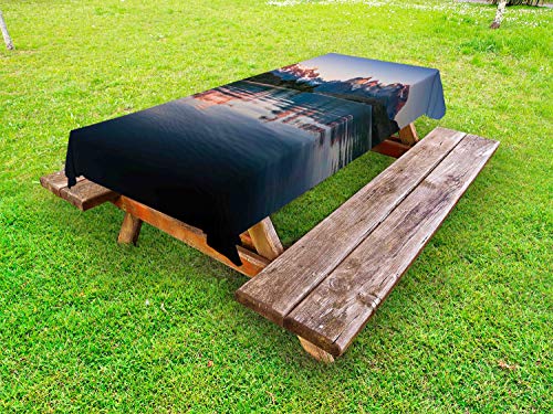 ABAKUHAUS Paesaggio Tovaglia da Esterno, Parco Nazionale Chile Foto, Tovaglia da Picnic Lavabile Decorativa, 145 cm x 210 cm, Multicolore