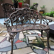 GaoF Panca da Giardino Poltrona, Poltrona da Giardino, Panca in Metallo con Schienale e braccioli, mobili da Giardino, Comoda Sedia da Giardino a 2