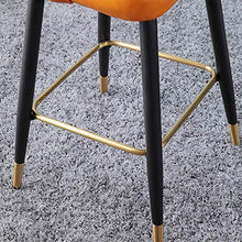 YS Sedia Sedia da Bar in Metallo, Sedile da Ristorante Seggiolone in Ferro Leggero Stile Europeo Adatto per Reception Camera da Letto Familiare Coffee Shop,un ~ Arancione