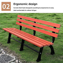 Panchina per terrazza da parco Panchina da esterno per il tempo libero, panchina da giardino resistente alle intemperie con telaio in alluminio pressofuso e legno in plastica anticorrosiva, panchina