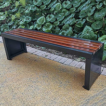 Panchina da giardino panchina da giardino panchina da giardino, poltrona da salotto in metallo in legno massello con terrazza centro commerciale 2-3 posti, sedia da portico da cortile resistente agl
