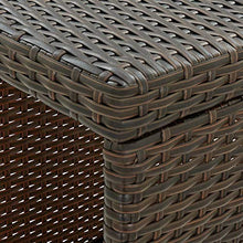 Tidyard Tavolo da Bar Giardino Esterno con Ripiani Portavini in Polyrattan 120x60x110 cm,Tavolo Penisola da Bar con Ripiano,Tavolo Alto in Rattan,Tavolo da Bar da Esterno,Tavolo da Bar Patio