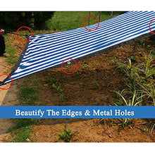 XIAOXIAO Rete ombreggiata Strisce Blu Rete Ombreggiata Protezione UV 90% Durevole Materiale HDPE Cortina Finestra Ombra Crema Solare Vegetale (Size : 8x8m)