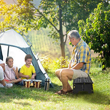 Sgabello a gradini pieghevole - Sgabello pieghevole per bambini e adulti - Sgabello a gradini per bagno da cucina in giardino Nero (nero) - 38 x 21,5 x 13 cm