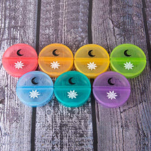 DOITOOL - Contenitore per pillole da viaggio, rotondo, con 14 scomparti per pillole, mini contenitore in plastica per medicine, a prova di umidità, per i farmaci
