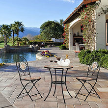 GEFUHONG Esterna patio giardino taverna elegantemente progettato sedia set 2 set di mosaico taverna sedie all'aperto giardino patio mobili caffè all'aperto ristorante