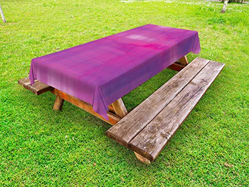 ABAKUHAUS Arte Astratta Tovaglia da Esterno, Rosato, Tovaglia da Picnic Lavabile Decorativa, 145 cm x 265 cm, Viola Fucsia