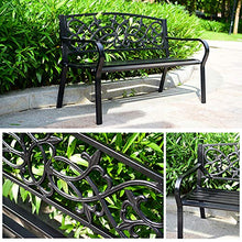 Panchine da Giardino Park Terrace, Panchina in Ghisa per Balcone Esterno, Panche per Tempo Libero Con Schienali e Corrimano per Cortili e Portici, Balcone Decorativo da Panca 2-3 Posti