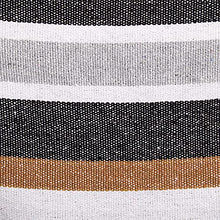 SPRINGOS Poltrona sospesa in tessuto con asta di espansione, 130 x 100 cm, cuscino da appendere, portata fino a 150 kg, altalena in cotone, amaca, giardino, casa (strisce marrone-nero-bianche)