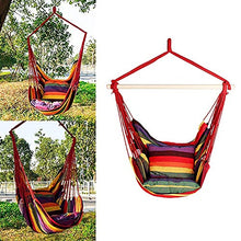 ACELEY Sedia pensile con 2 Cuscini, Senza palo in Legno, sedie da Giardino sospese per Interni ed Esterni, per Giardino, terrazza, Balcone, Soggiorno, Sedia Girevole