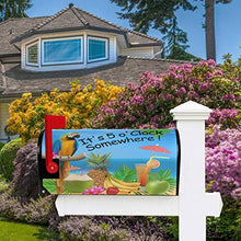 Copre cassetta delle lettere magnetico estivo pappagallo ananas uccello frutta tropicale banana grande postale casella avvolge giardino cortile decorazione casa dimensioni 64,8 x 53,3 cm