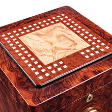 SMEJS Cigar Idratante Scatola di Cedro Legno di Grandi Dimensioni a Due Piani Cigar Humidor Cigar Cabinet