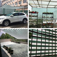 WXQIANG - Telone parasole a strisce per uso domestico, protezione solare per balcone, tetto da giardino, protezione solare, isolamento termico, colore verde e bianco, dimensioni: 3 x 5 m