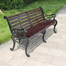 household products Panca in Legno Massello per Il Tempo Libero All'aperto,panche Cortile con Telaio in Ghisa E Legno Massello Anticorrosivo,Panca da Giardino retrò in Metallo Massello per Esterni