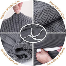 SearchI Copridivano Elasticizzato 3 Posti,Jacquard Fodere per Divano Universale Rimovibile e Lavabile, Sofa Mobili Protettore Copertura della Divano Antiscivolo(Grigio,3 Posti)
