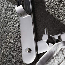 AINIYF Bagno Bagno Doccia mensola portasciugamani Bagagli a Parete Pieghevole 304 Acciaio Inossidabile 2 Tiers Hanging Asta con Gancio Punch Installazione (Dimensioni: 600x238x180mm)