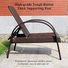 AAGYJ Set di sedie a Sdraio per Patio, Chaise Longue con Pedale e tavolino da caffè, sedie a Sdraio per Piscina in Rattan PE per Giardino Portico a Bordo Piscina