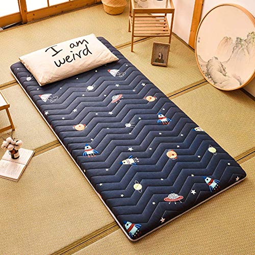 Z&HA Tatami Tappetino, 5 cm di Spessore Tappetino futon MattressTopper Tradizionale Giapponese futon ispessite Queen Size Standard Dimensione Dorm,J,90x200cm