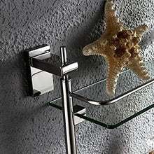 GDFEH Scaffale per Doccia 2 Bagno in Vetro Bagno in Acciaio Inox Scaffale in Acciaio Inox Scaffale per Bagno Scaffale Doccia Doccia Caddy Storage Basket 16.5x5x18inch