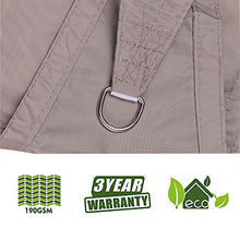 MEEYI Vela Ombreggiante Tenda 4.5X4.5X4.5m Tenda da Sole per Esterno Anti-UV 95% Impermeabile & Protezione Solare Antivento & Resistente a Strappi per Giardino Cortile Piscine, Cachi