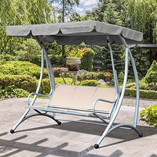 NITRIP Coprisedile da Altalena, Fodera in Tessuto Oxford Antipolvere, Accessorio da Esterno Impermeabile per Cortile Esterno(Gray)
