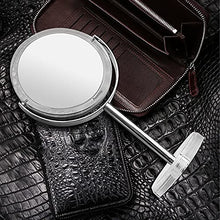 Auxmir Specchio Trucco da Tavolo Bifacciale, Specchio Ingranditore 10X/1X, Specchio da Bagno Rotazione a 360︒ Stile Retrò, Supporto Cromato, Bordo e Piedistallo Trasparente