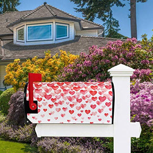 Copre per cassetta postale di San Valentino con cuori caduti per matrimonio, magnetico, grande, per giardino, cortile, decorazione per la casa, dimensioni 64,8 x 53,3 cm